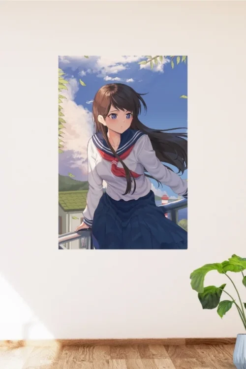 Anime School Girl in Uniform
