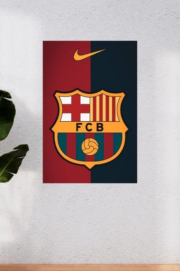 FC Barcelona Logo Poster Football Poster The Wall Art